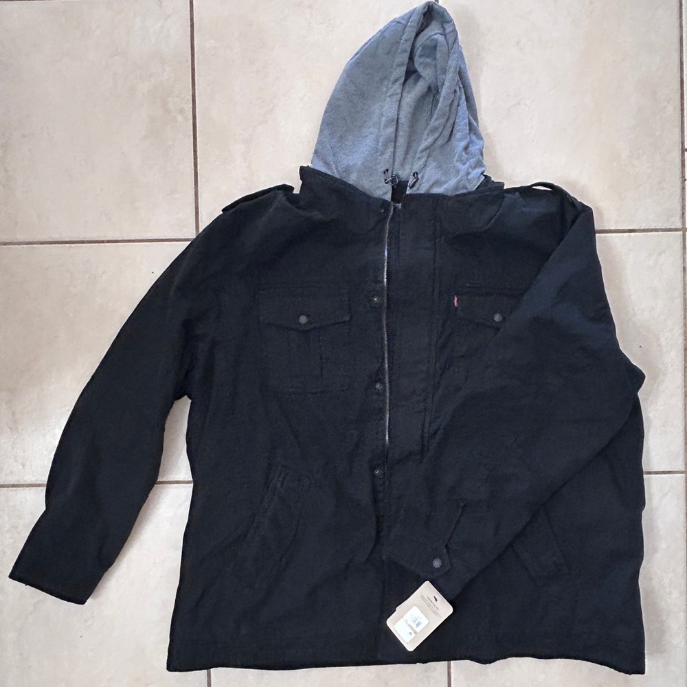 Men's Levi's® Cotton Hooded Quilt Lined Trucker Jacket